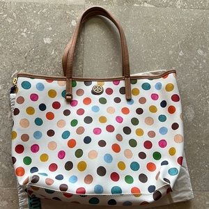 Authentic leather tote Tory Burch like new